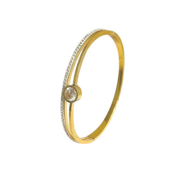 18k Gold Plated "Saturn Rings" Bracelet