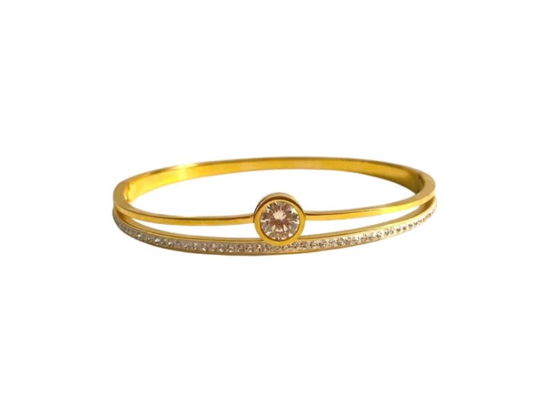 18k Gold Plated "Saturn Rings" Bracelet